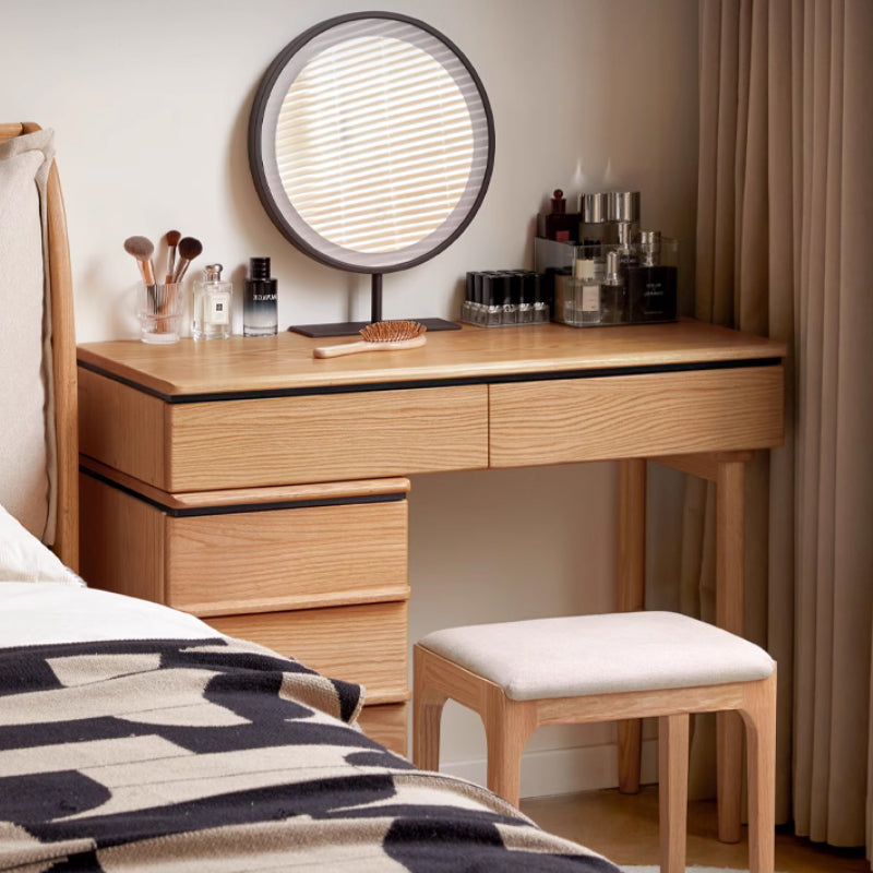 Chester Solid Oak Adjustable Dressing Table with Drawer – view 2
