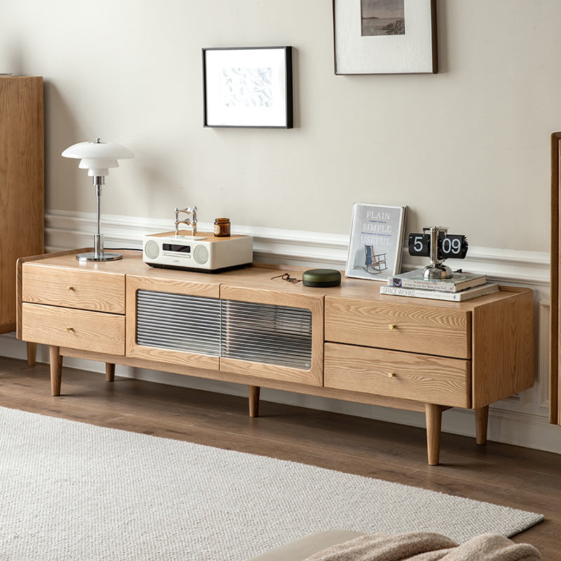 Claudia Wooden TV Unit in Solid Ash 150cm 180cm 200cm 220cm 240cm