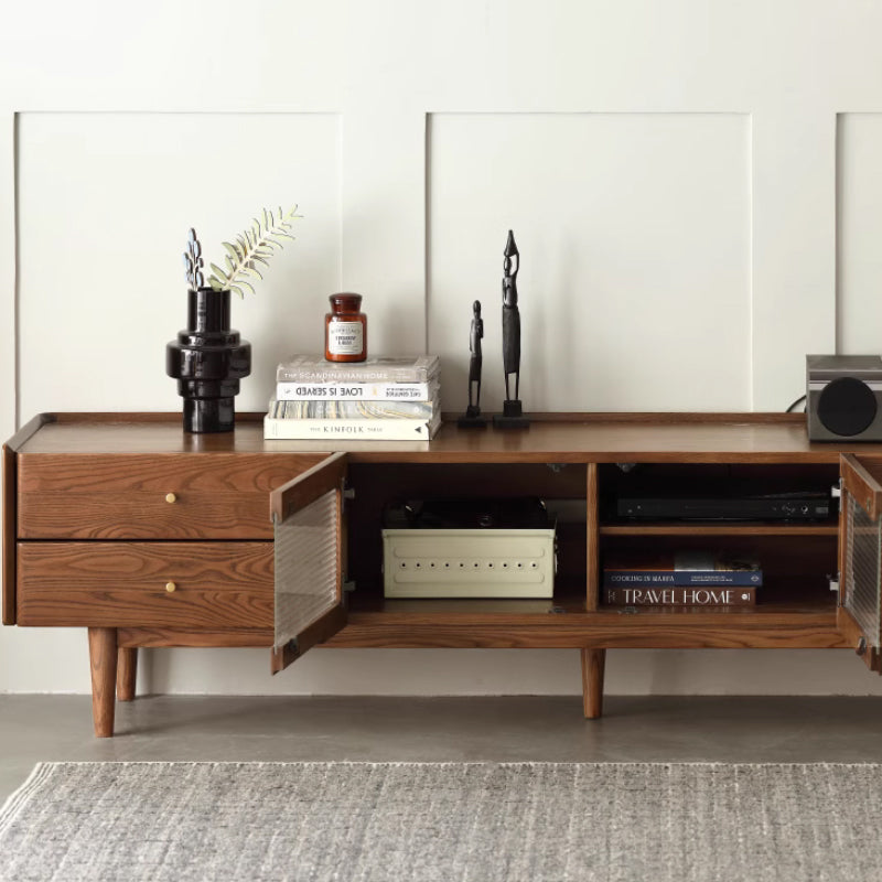 Claudia Wooden TV Unit in Solid Ash 150cm 180cm 200cm 220cm 240cm – view 21