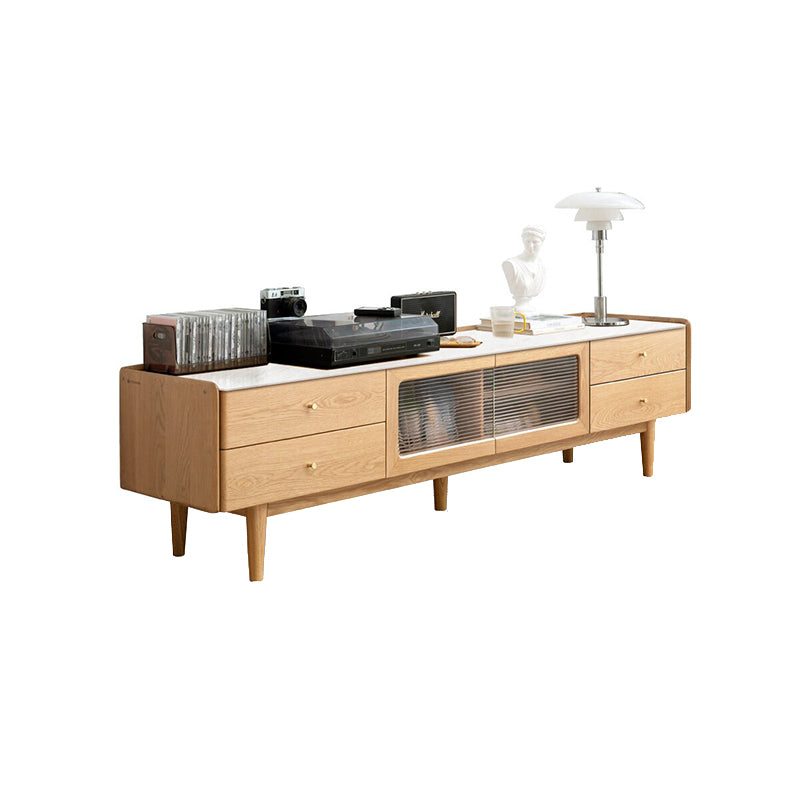 Claudia Wooden TV Unit with Stone Panel, Solid Ash 180cm / 200cm / 220cm – 180cm, view 11