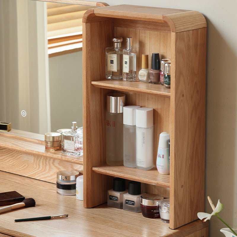 Clementine Solid Oak Adjustable Dressing Table with Mirror – view 4