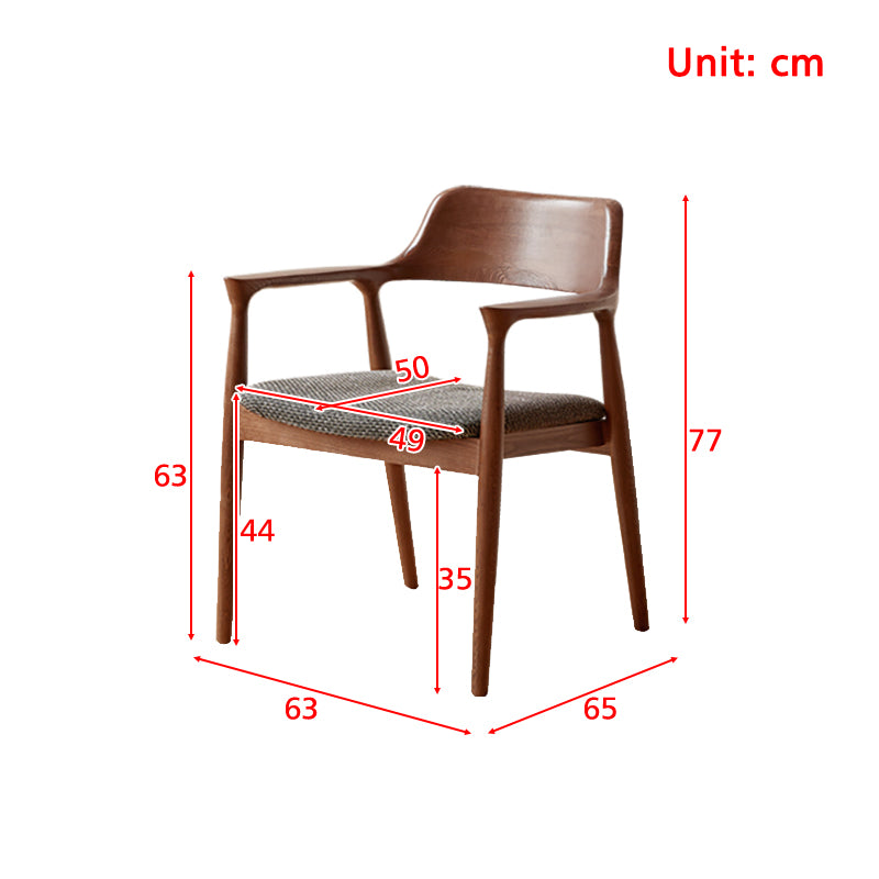 Sharon Curved Back Wooden Dining Chair in Solid Ash – view 8