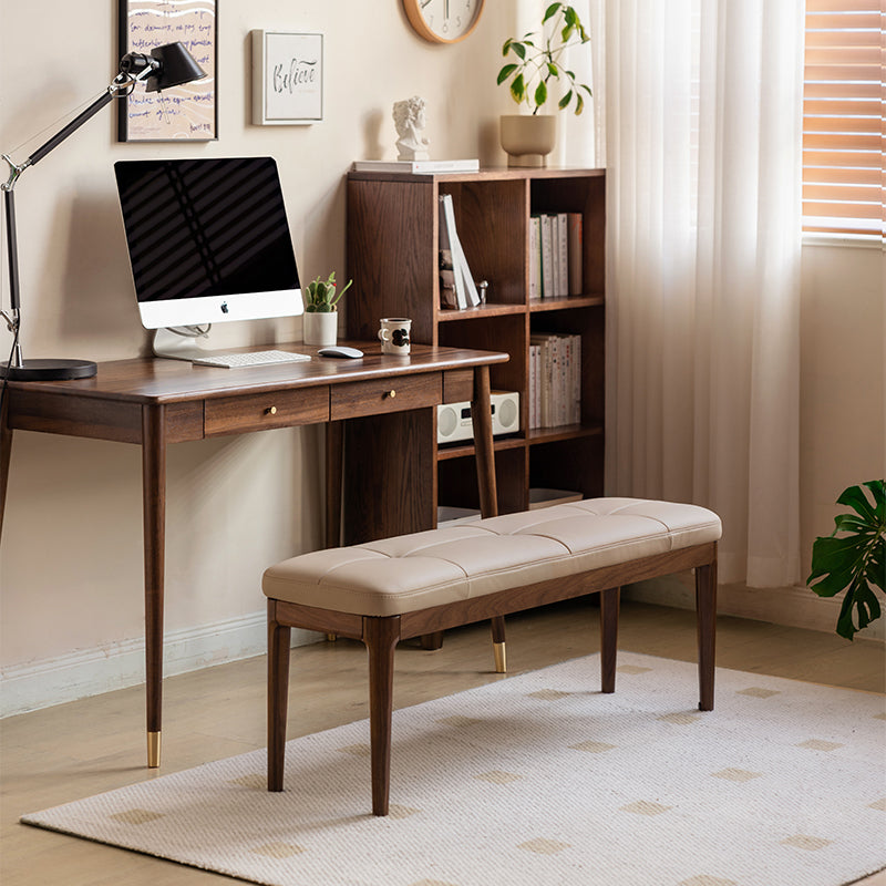 Daryl Cushioned Dining Bench with Solid Black Walnut Legs 120cm / 140cm – view 4