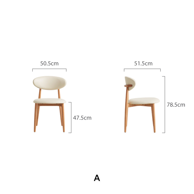 Danielle Upholstered Dining Chair, Solid Rubberwood Frame – view 15