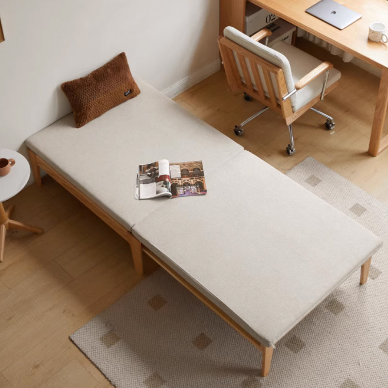Darian Solid Oak & Cotton-Linen Sofa Bed 90cm / 116cm – view 5