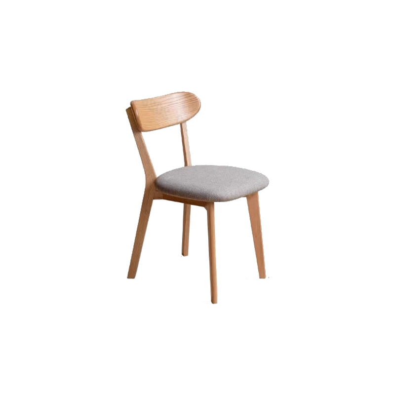 Fabric Curved-Back Dining Chair, Solid American Oak Legs – view 9