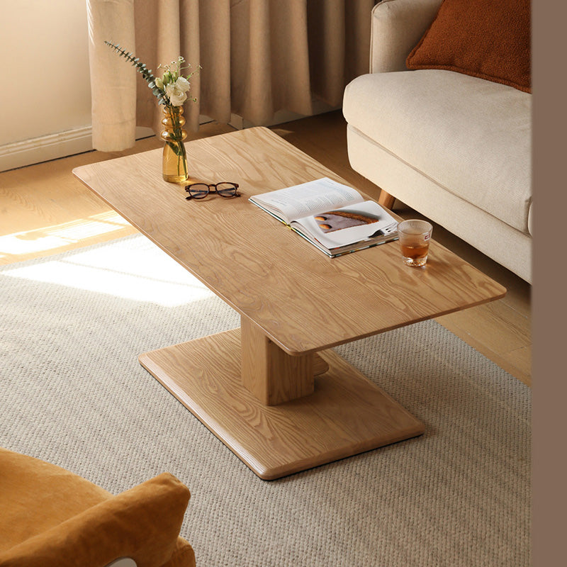 Elio Lift-Top Wooden Coffee Table in Solid Ash, 47-72cm High