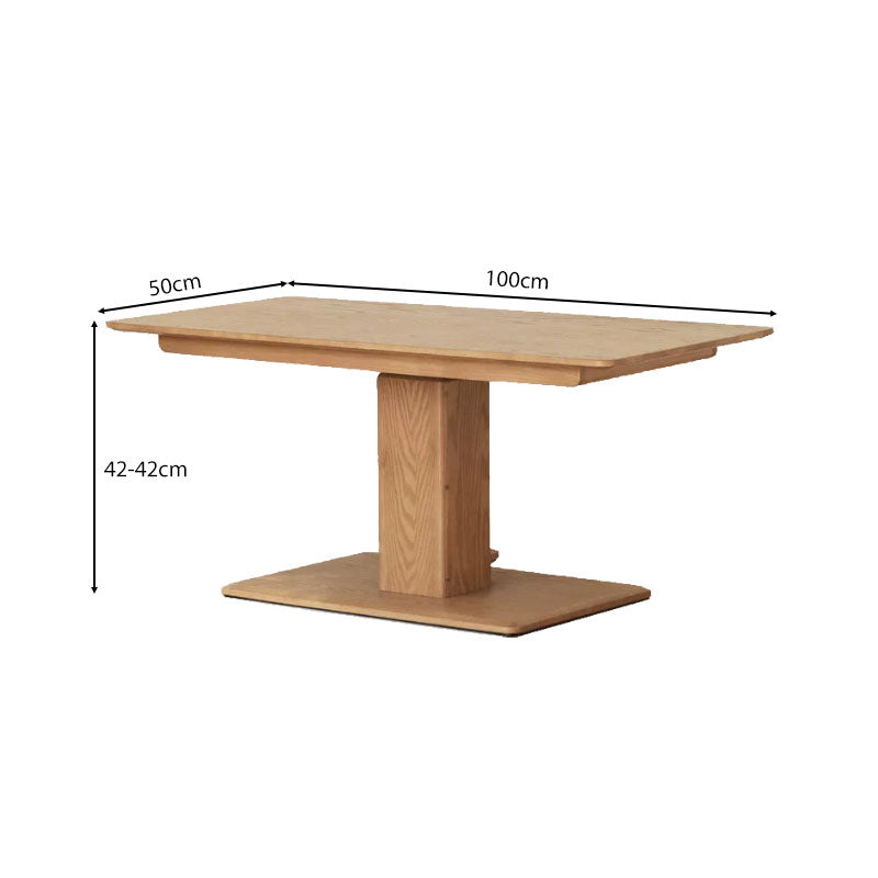 Elio Lift-Top Wooden Coffee Table in Solid Ash, 47-72cm High – view 6