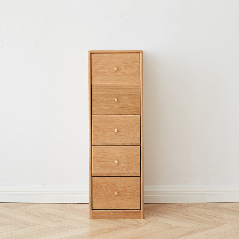 Ellen Solid American Oak Chest of Drawers 3 / 4 / 5 / 6 Drawers – Natural Wood 5-drawer, view 26