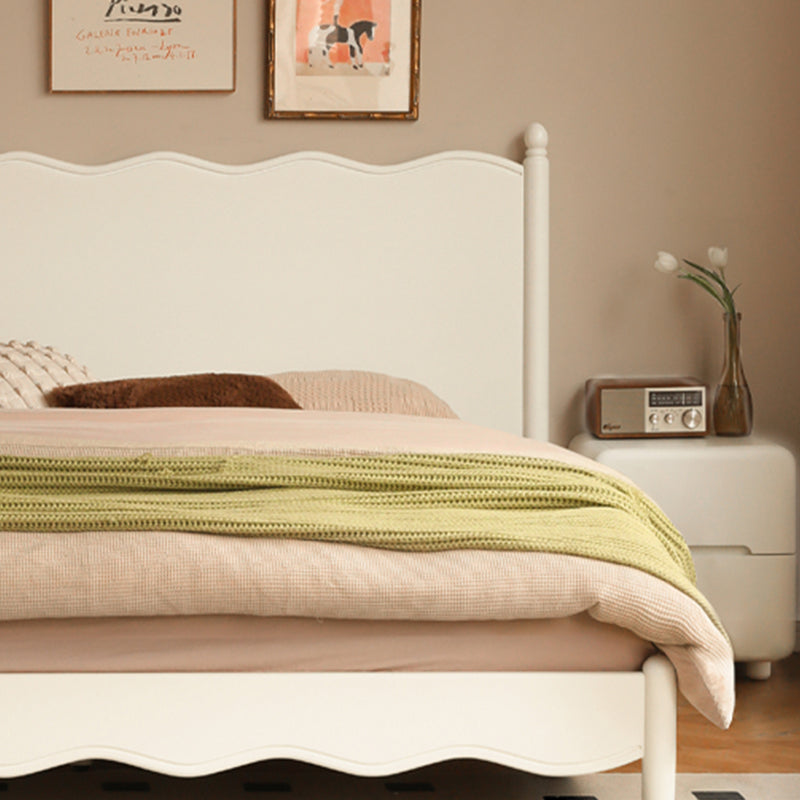 Erin Wooden Bed Frame in White Rubberwood Queen – view 5
