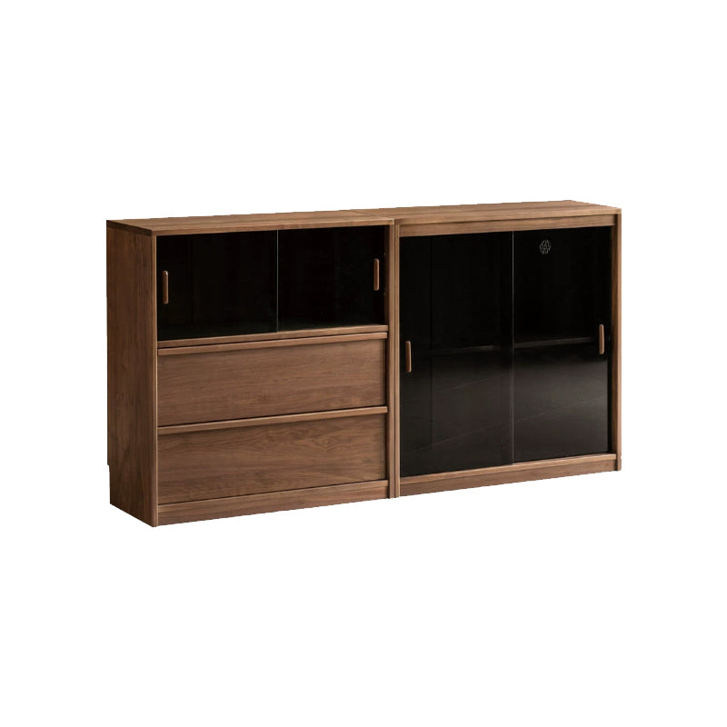 Ezra Solid Black Walnut Storage Cabinet, Stackable Modular Units – view 14