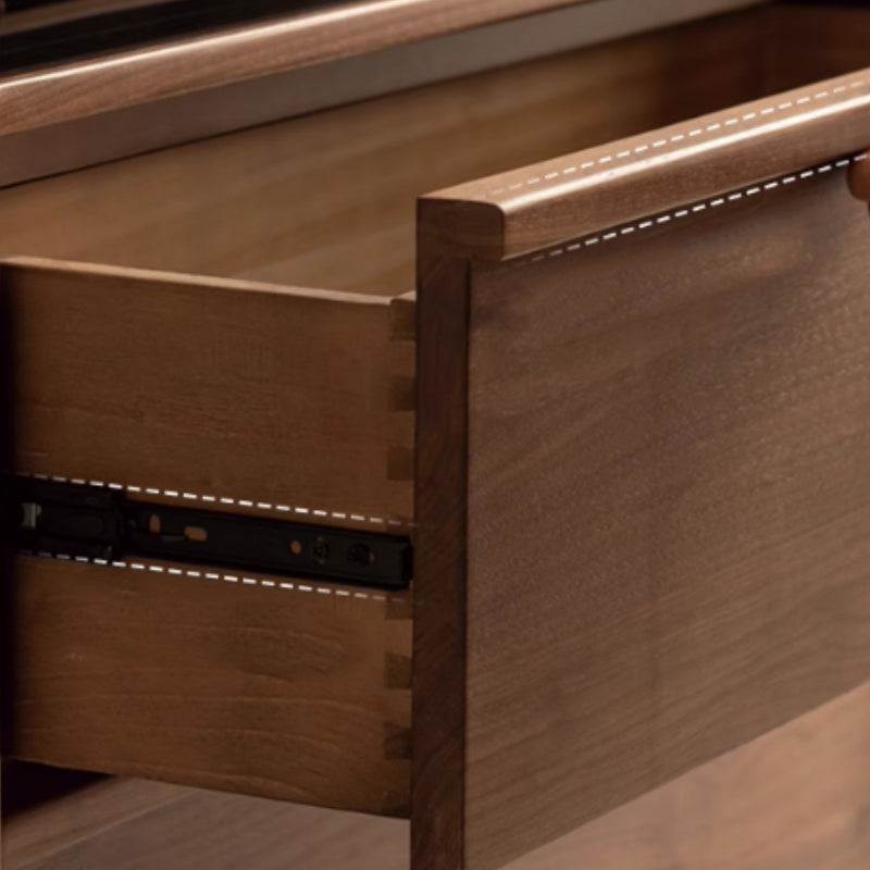 Ezra Solid Black Walnut Storage Cabinet, Stackable Modular Units – view 5