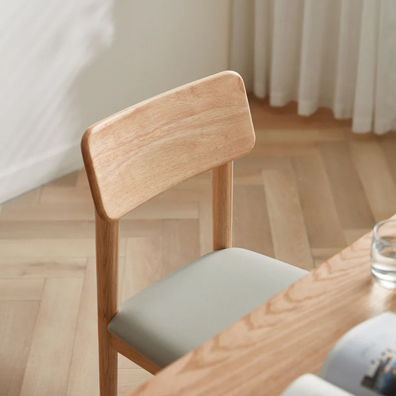 Bianca Fabric Dining Chair, Solid Rubberwood Legs – view 3