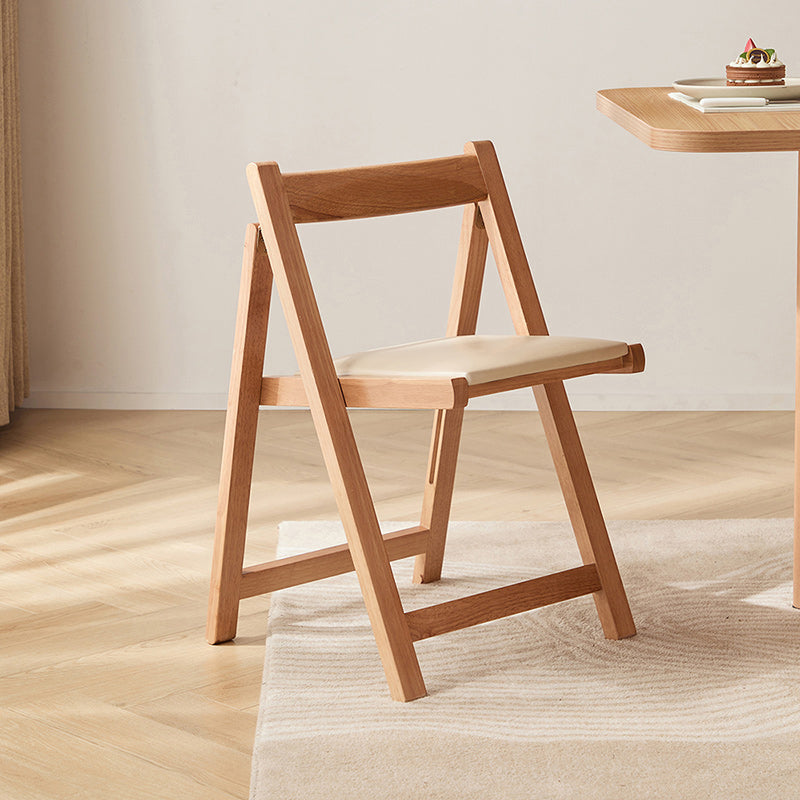 Emma Foldable Wooden Dining Chair with Upholstered Seat