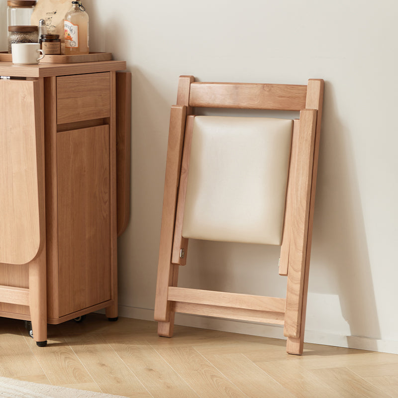 Emma Foldable Wooden Dining Chair with Upholstered Seat – view 2