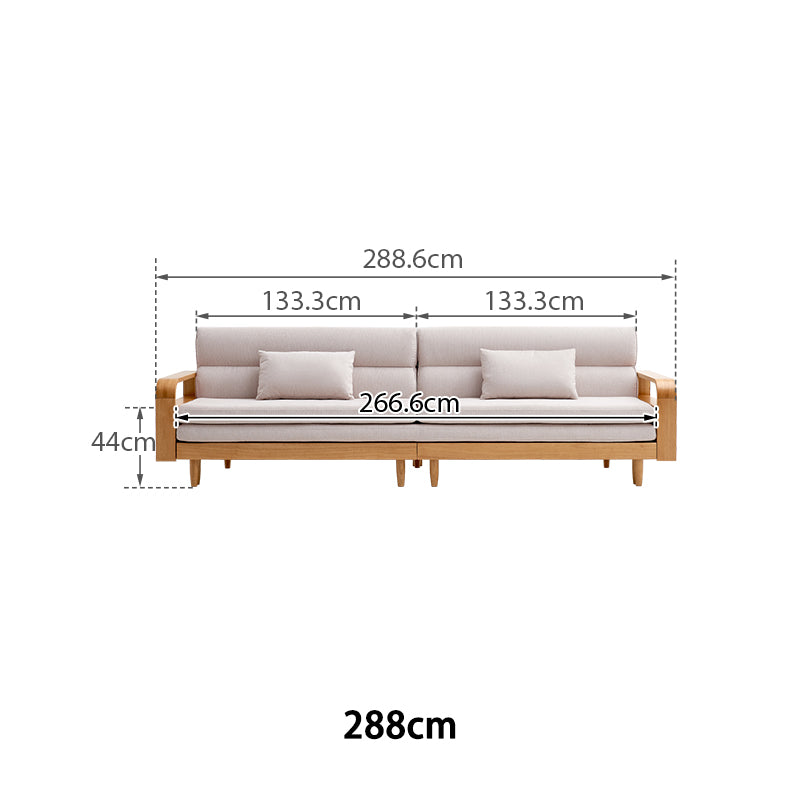 Gaston Sofa Bed with Rubberwood Frame 221cm / 259cm / 288cm – view 18