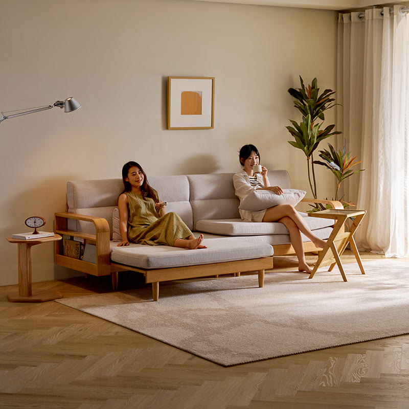 Gaston Sofa Bed with Rubberwood Frame 221cm / 259cm / 288cm – view 5