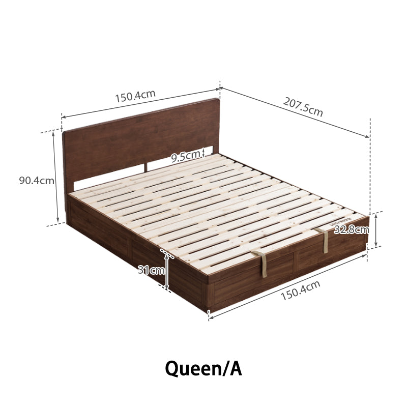 Gemma rubberwood bed frame with under-bed storage – view 27