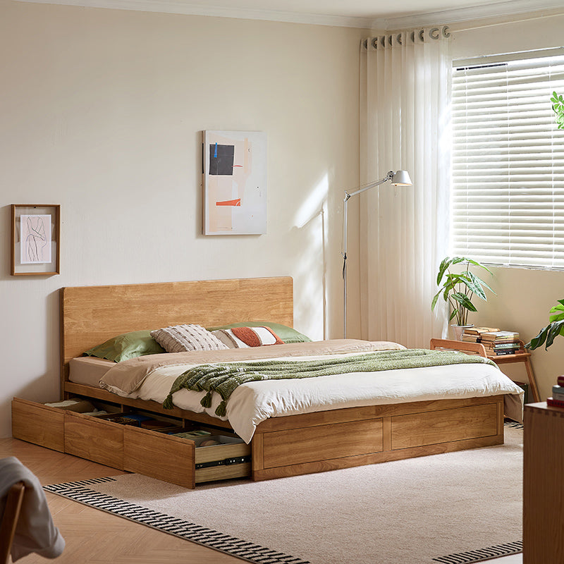 Gemma rubberwood bed frame with under-bed storage – view 30