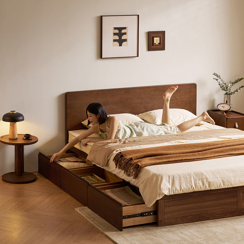 Gemma rubberwood bed frame with under-bed storage – view 41