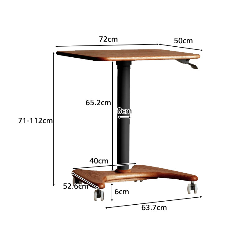 Geraldine Height-Adjustable Wooden Desk in Solid American Oak – view 14