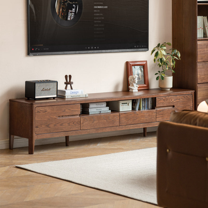 Grove solid American oak TV unit – view 11
