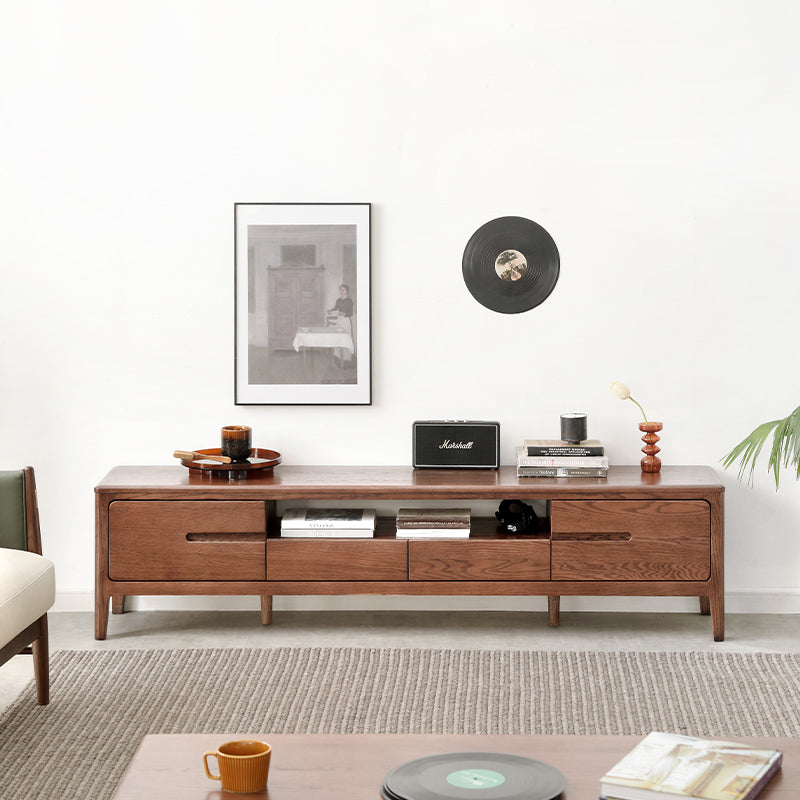 Grove solid American oak TV unit – view 13