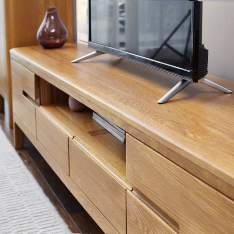 Grove solid American oak TV unit – view 6