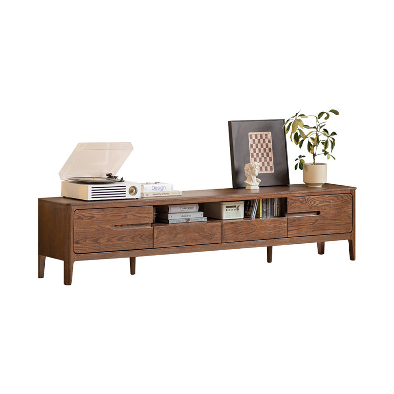 Grove solid American oak TV unit – Walnut, view 17