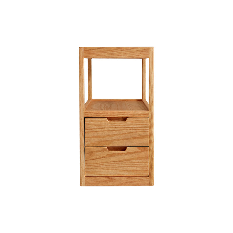 Grover Solid American Oak Coffee Table with Ceramic, Drawer and Casters – view 11