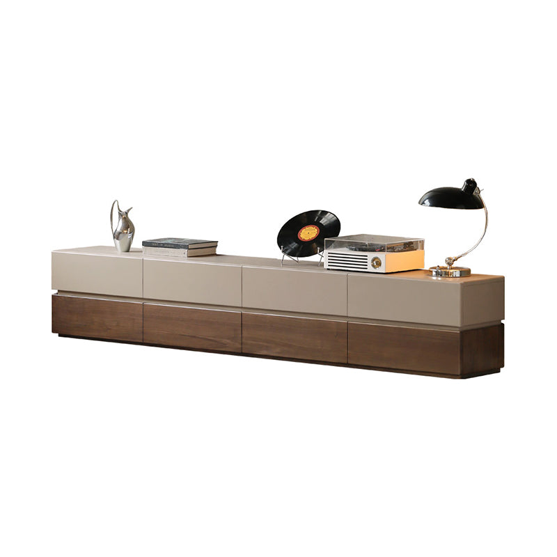 Hannah black walnut and liriodendron TV unit with 8 drawers – view 6