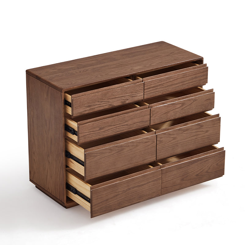 Harriet solid oak chest of drawers in walnut finish – view 11