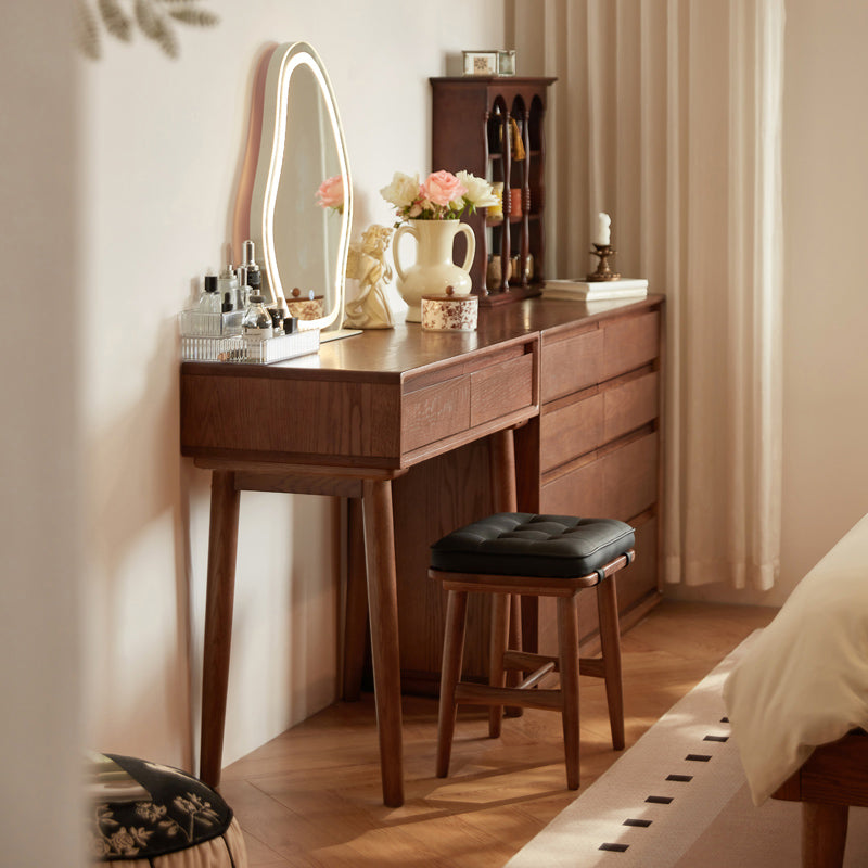 Harriet Solid Oak Dressing Table Set with 4 or 8-Drawer Cabinet – view 19