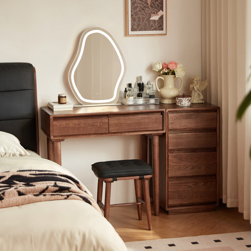 Harriet Solid Oak Dressing Table Set with 4 or 8-Drawer Cabinet – view 2