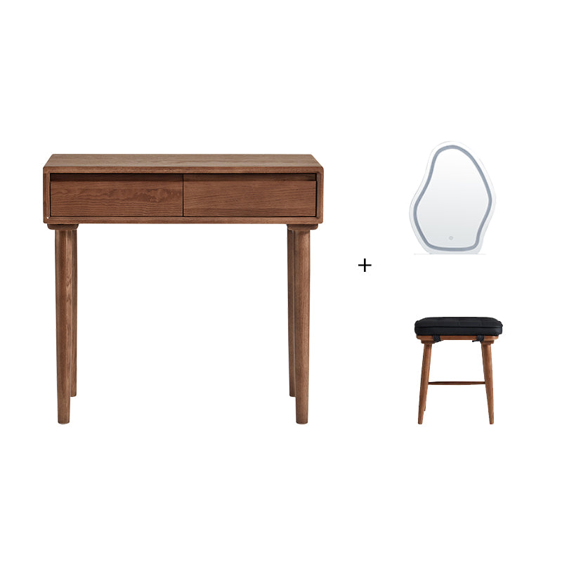 Harriet Solid Oak Dressing Table Set with 4 or 8-Drawer Cabinet – Table SET, view 14