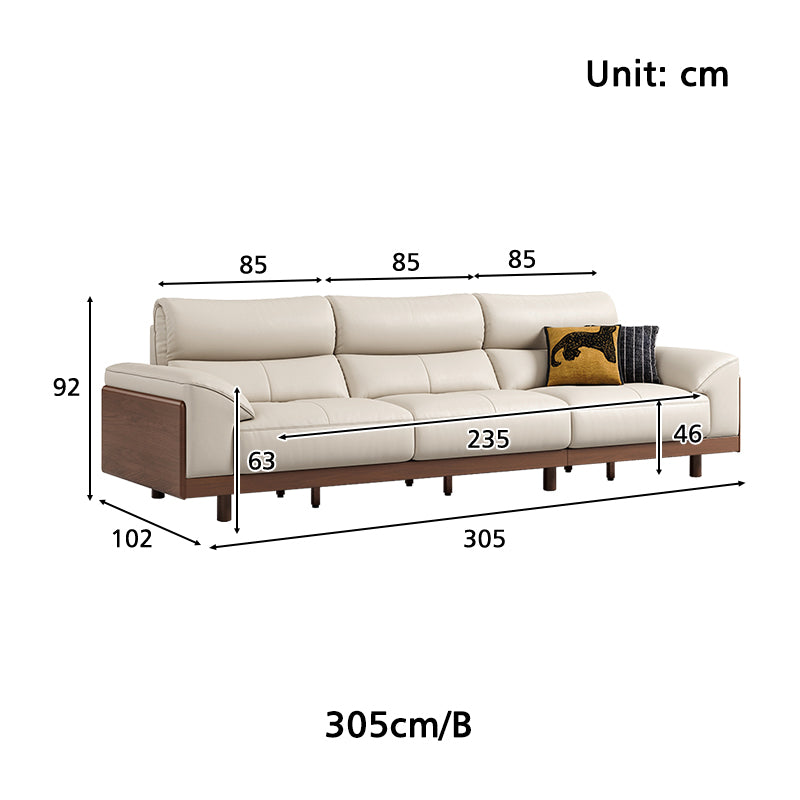 Harry Top-Grain Leather Sofa 240cm / 275cm / 305cm – view 23