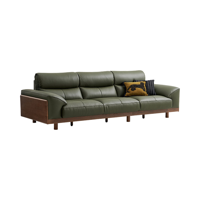 Harry Top-Grain Leather Sofa 240cm / 275cm / 305cm – 305cm Green, view 14