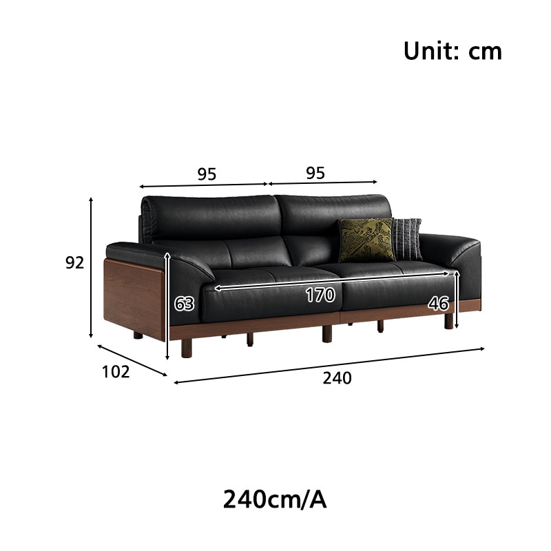 Harry Top-Grain Leather Sofa 240cm / 275cm / 305cm – view 39