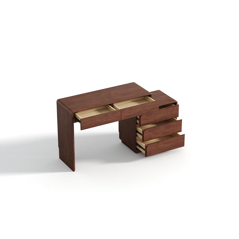 Heathcliff Rubberwood Adjustable Dressing Table, Walnut 3 / 6-Drawer – view 34