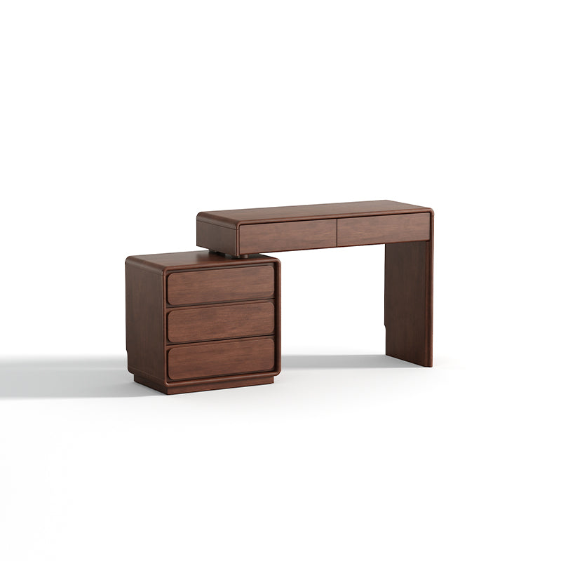 Heathcliff Rubberwood Adjustable Dressing Table, Walnut 3 / 6-Drawer – view 38