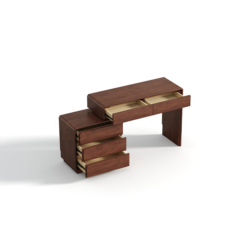 Heathcliff Rubberwood Adjustable Dressing Table, Walnut 3 / 6-Drawer – view 39