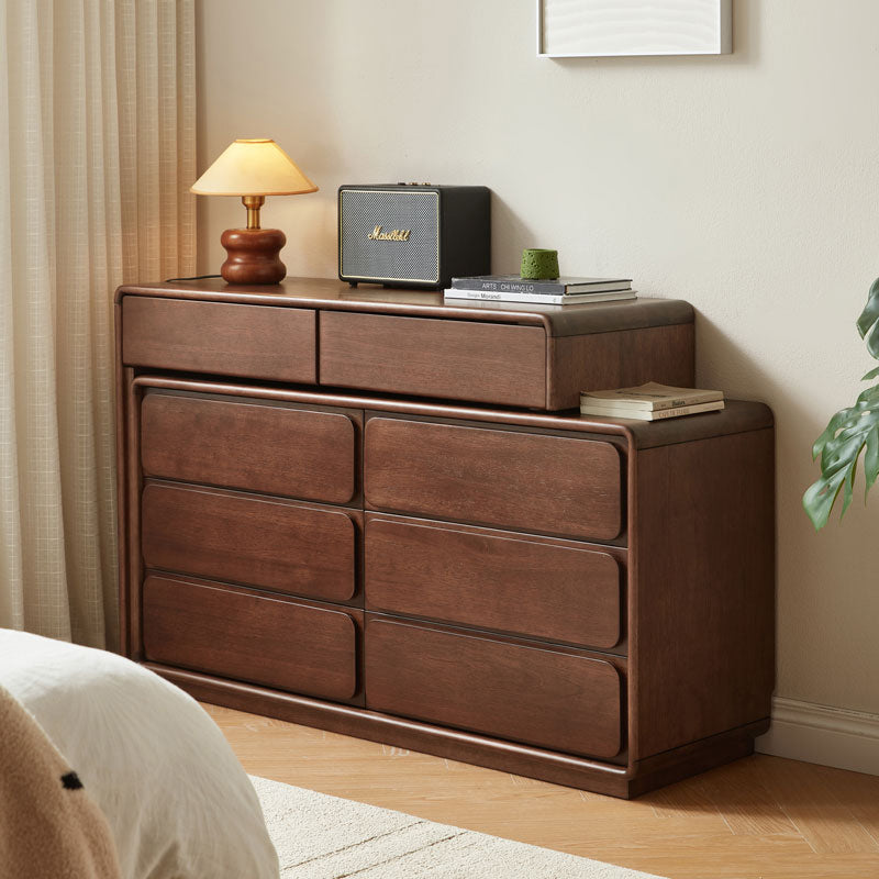 Heathcliff Rubberwood Adjustable Dressing Table, Walnut 3 / 6-Drawer – view 5
