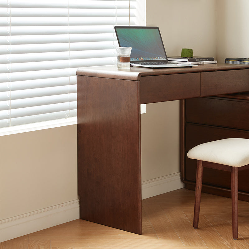 Heathcliff Rubberwood Adjustable Dressing Table, Walnut 3 / 6-Drawer – view 9