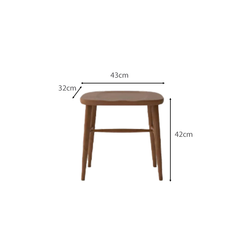 Isadore beech wood dressing table with six drawers and stool – view 16