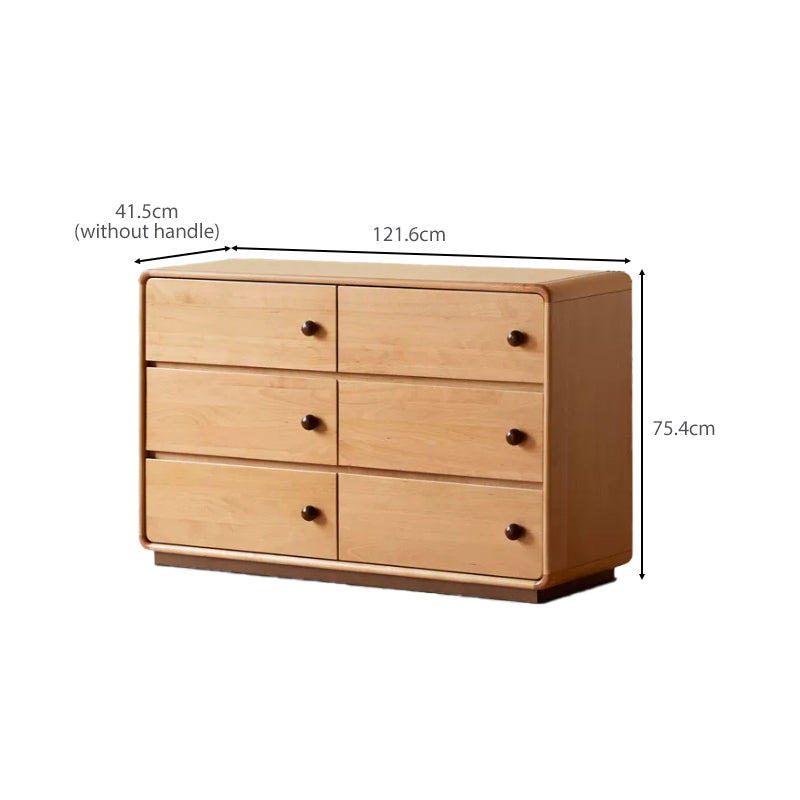 Isadore beech wood dresser in natural finish – view 5