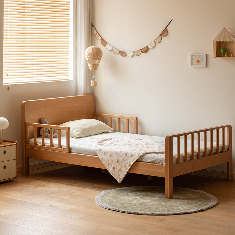 Ivan Solid Beech Kids Bed with Guardrails and Mattress 120cm – view 3