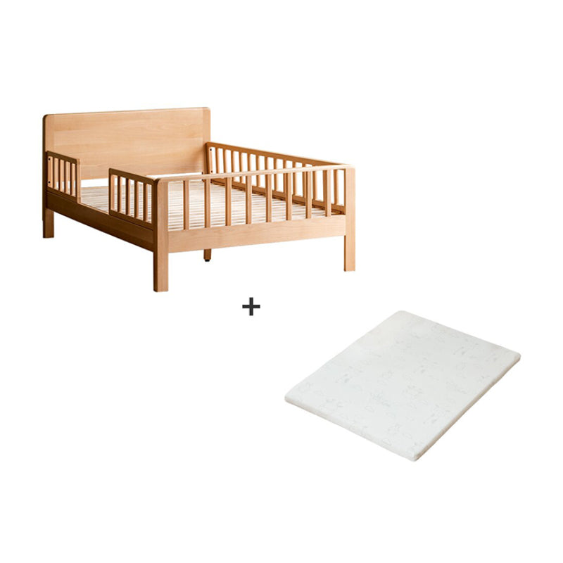 Ivan Solid Beech Kids Bed with Guardrails and Mattress 120cm – view 5