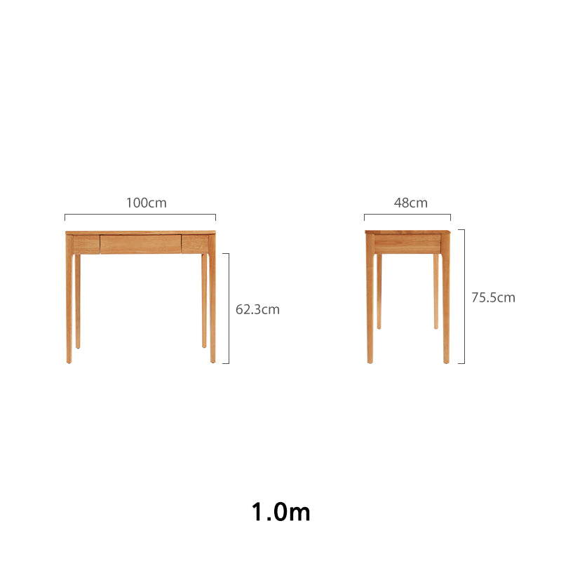 Jerry Wooden Desk in Rubberwood with Cabinet & Chair Options 80cm / 100cm – view 16
