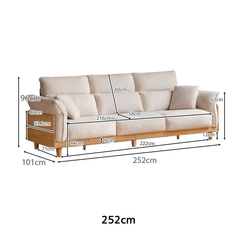 Jonah chenille couch in wheat – view 11