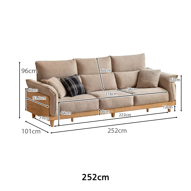 Jonah chenille couch in wheat – view 19